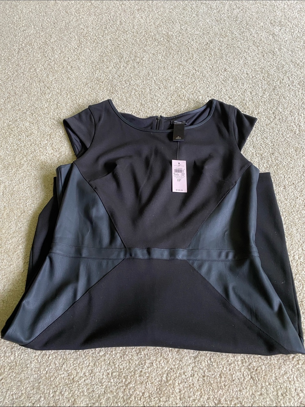 Ann Taylor Black Cap-Sleeve Sheath Dress
